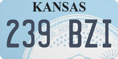 KS license plate 239BZI