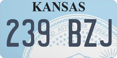 KS license plate 239BZJ