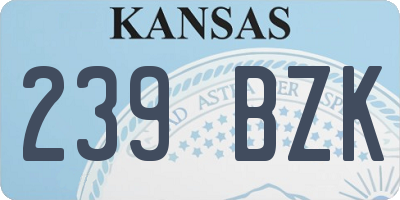 KS license plate 239BZK