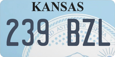 KS license plate 239BZL