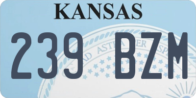 KS license plate 239BZM