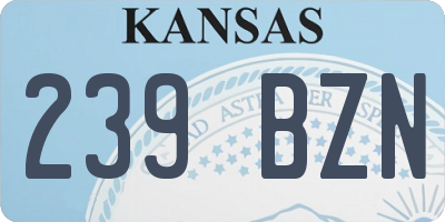 KS license plate 239BZN
