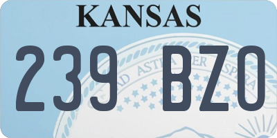 KS license plate 239BZO