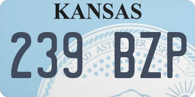KS license plate 239BZP