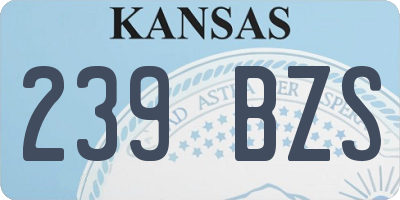 KS license plate 239BZS