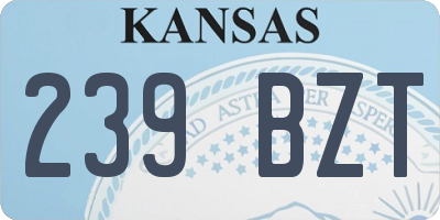 KS license plate 239BZT