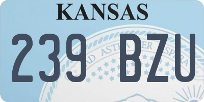 KS license plate 239BZU