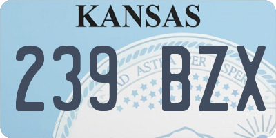 KS license plate 239BZX