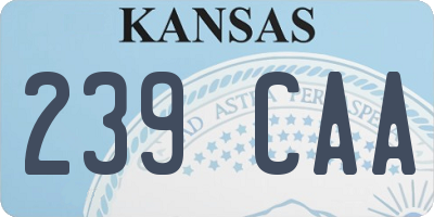 KS license plate 239CAA