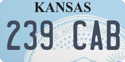 KS license plate 239CAB