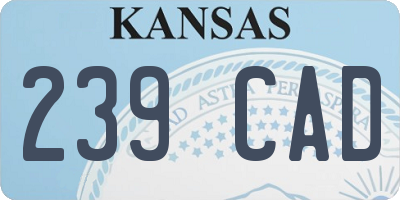KS license plate 239CAD