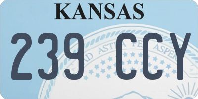 KS license plate 239CCY