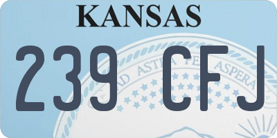 KS license plate 239CFJ