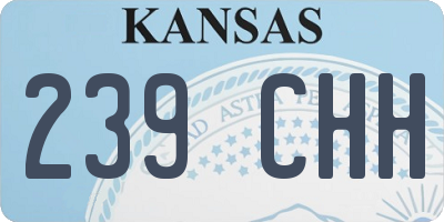 KS license plate 239CHH