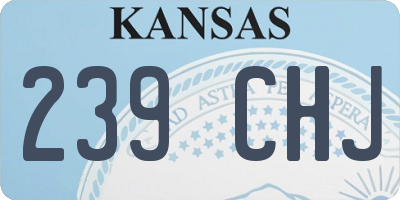 KS license plate 239CHJ