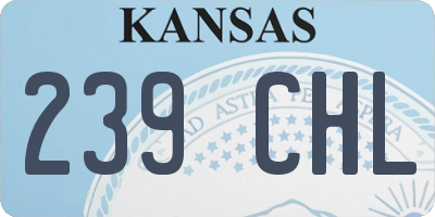 KS license plate 239CHL
