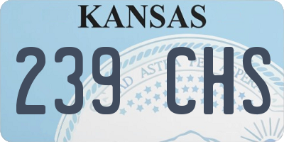 KS license plate 239CHS