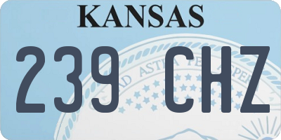 KS license plate 239CHZ