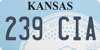 KS license plate 239CIA
