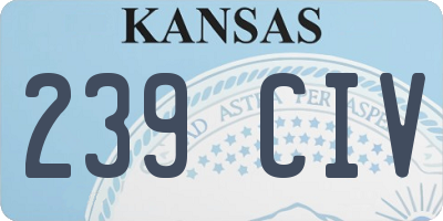 KS license plate 239CIV