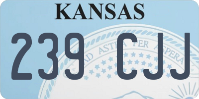 KS license plate 239CJJ