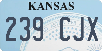KS license plate 239CJX