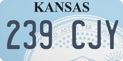 KS license plate 239CJY