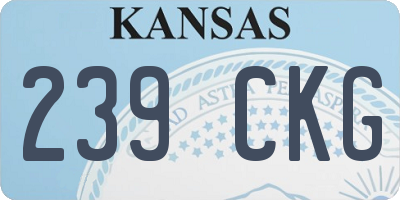 KS license plate 239CKG
