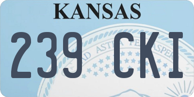 KS license plate 239CKI