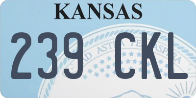 KS license plate 239CKL