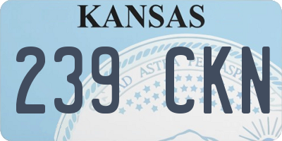 KS license plate 239CKN