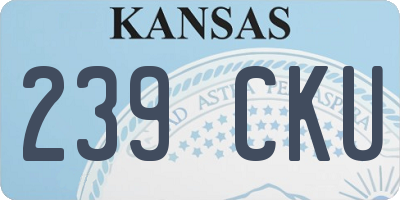 KS license plate 239CKU