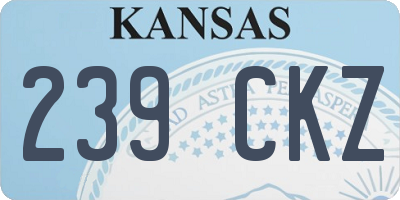 KS license plate 239CKZ
