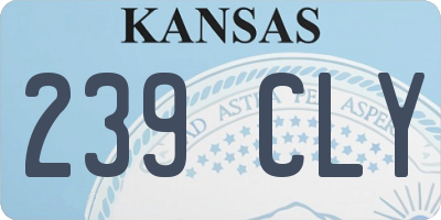 KS license plate 239CLY