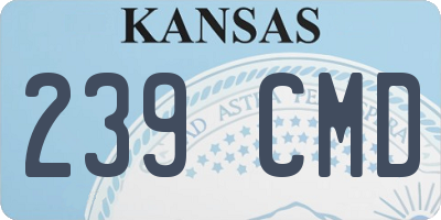 KS license plate 239CMD