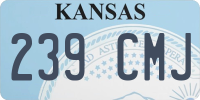 KS license plate 239CMJ