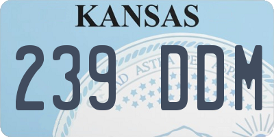 KS license plate 239DDM