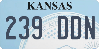KS license plate 239DDN