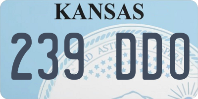 KS license plate 239DDO