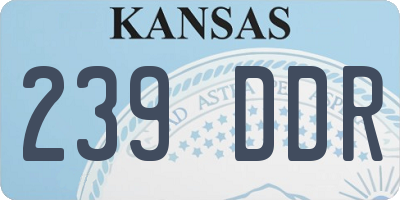 KS license plate 239DDR