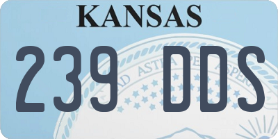 KS license plate 239DDS