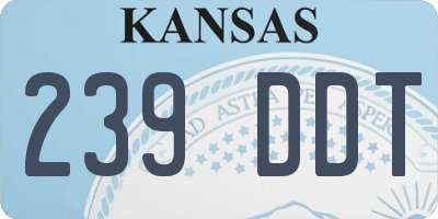 KS license plate 239DDT