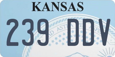 KS license plate 239DDV