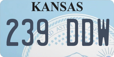 KS license plate 239DDW