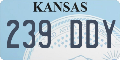 KS license plate 239DDY