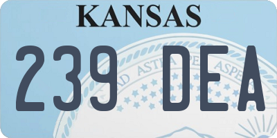KS license plate 239DEA
