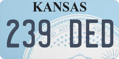 KS license plate 239DED