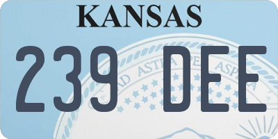 KS license plate 239DEE