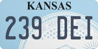 KS license plate 239DEI