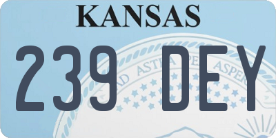 KS license plate 239DEY